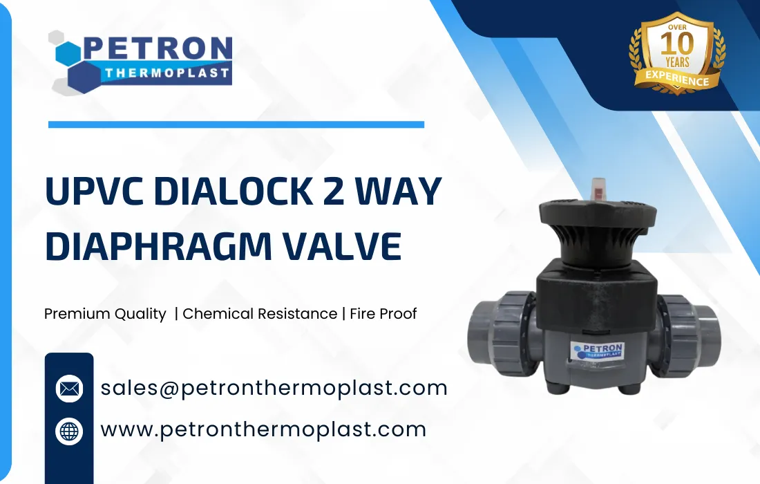 UPVC Dialock 2 Way Diaphragm Valve Graphics