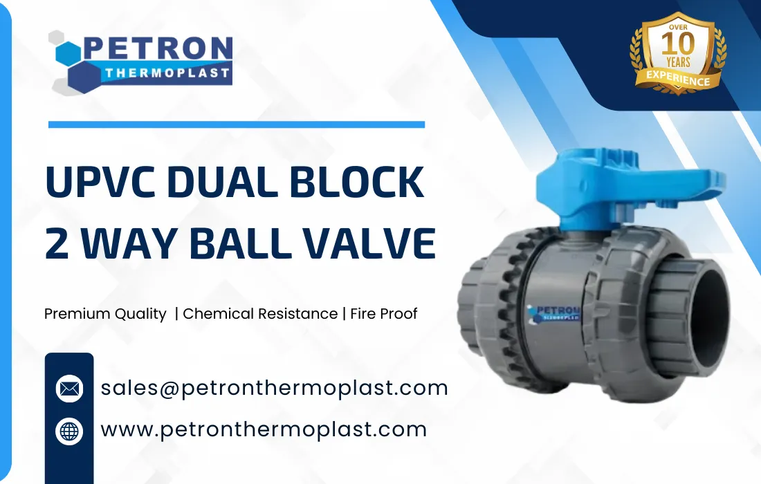 UPVC Dual Block 2 Way Ball Valve Graphics