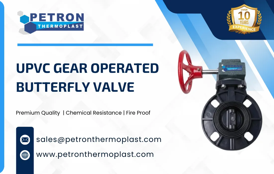 UPVC Gear Operated Butterfly Valve Graphics