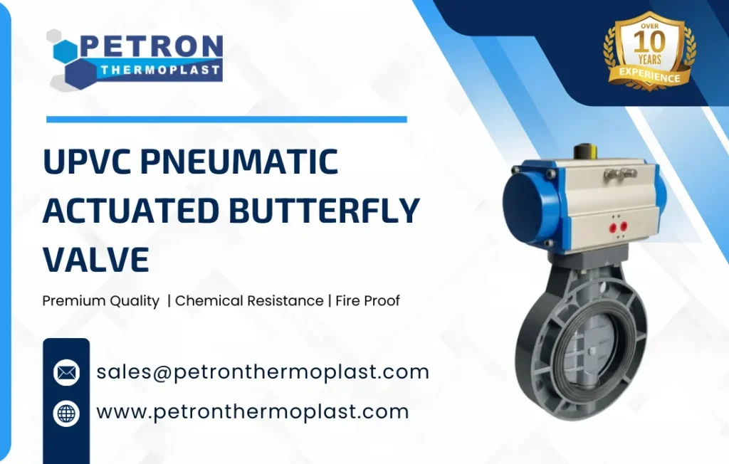 UPVC Pneumatic Actuated Butterfly Valve Graphics