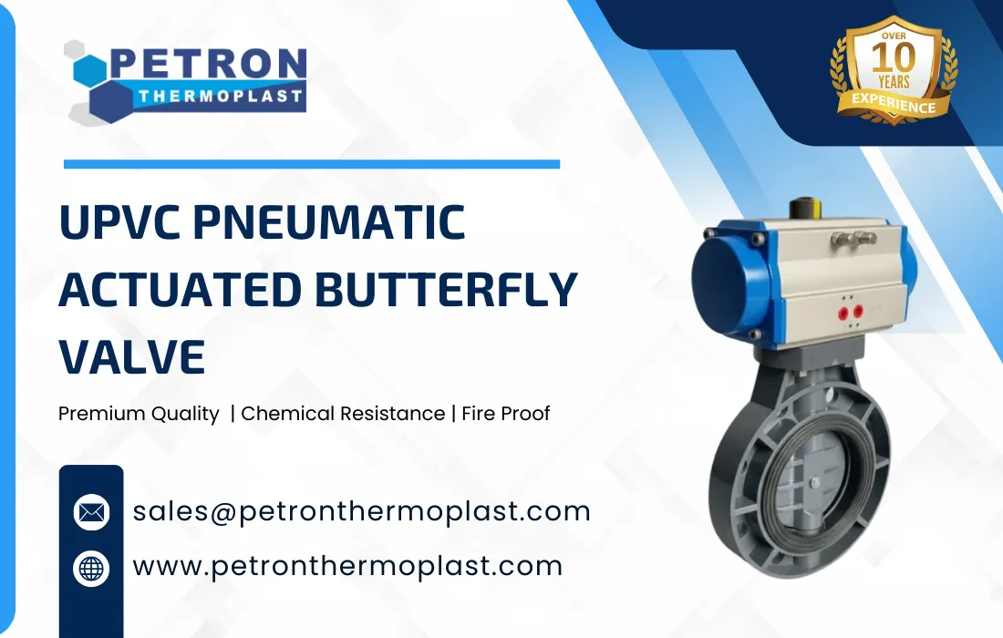 UPVC Pneumatic Actuated Butterfly Valve Graphics