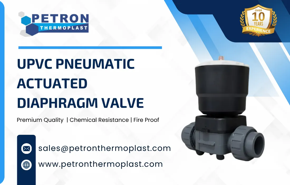 UPVC Pneumatic Actuated Diaphragm Valve Graphics