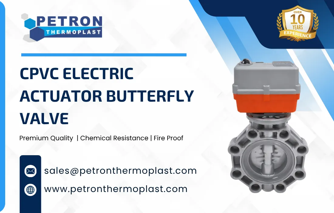 CPVC Electric Actuator Butterfly Valve Graphics