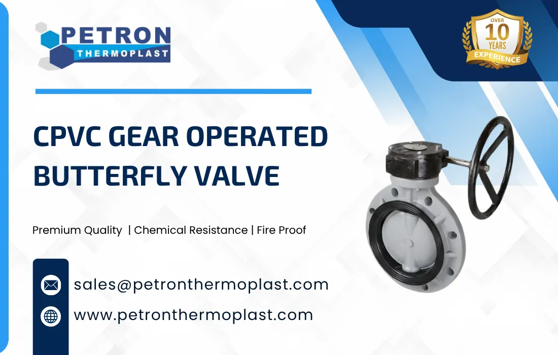 CPVC Gear Operated Butterfly Valve Graphics