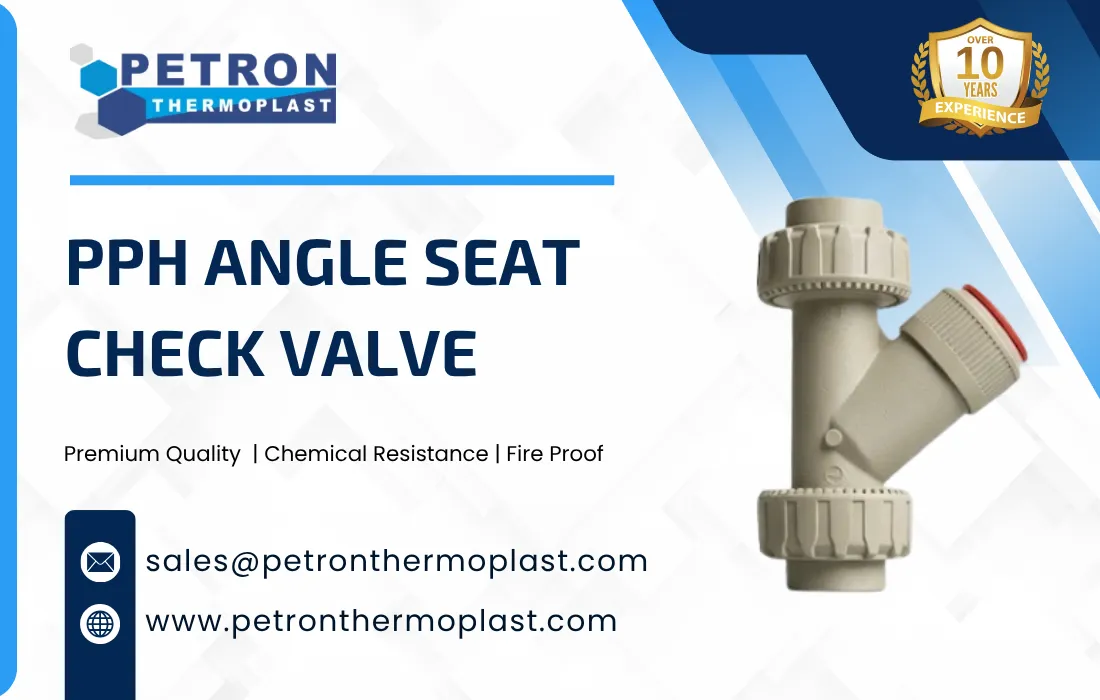 PPH Angle Seat Check Valve Graphics