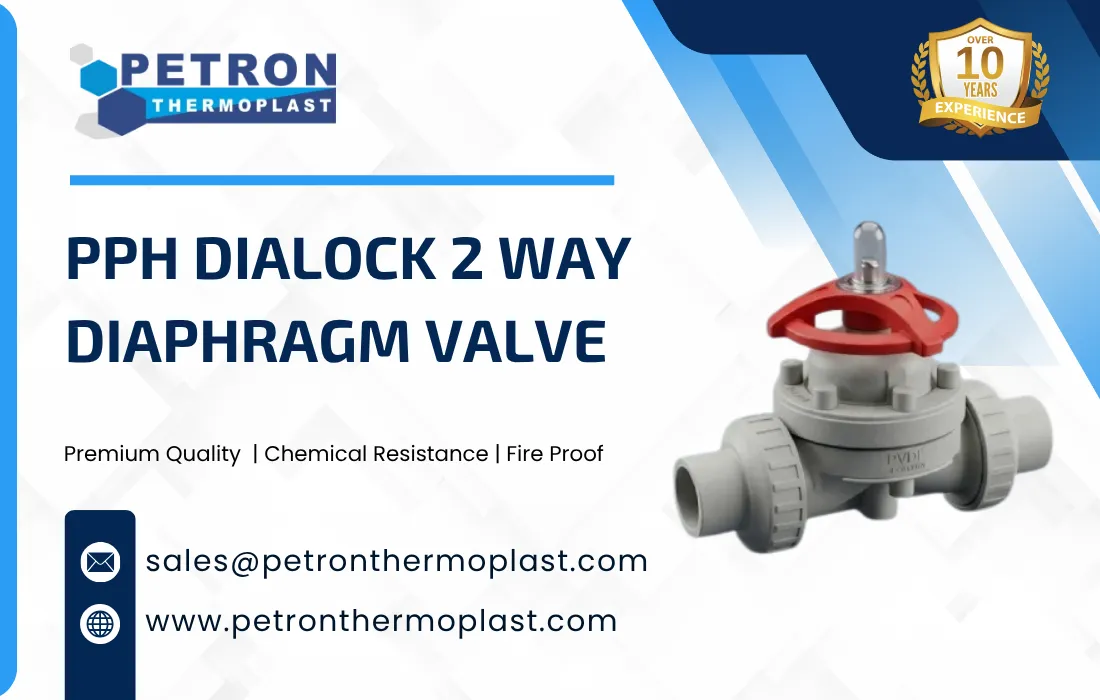 PPH Dialock 2 Way Diaphragm Valve Graphics