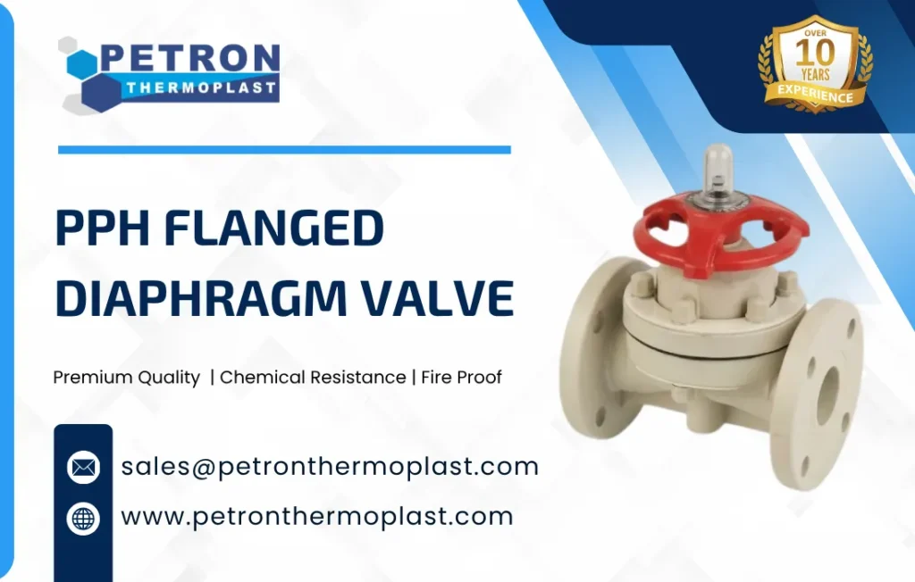 PPH Flanged Diaphragm Valve Graphics