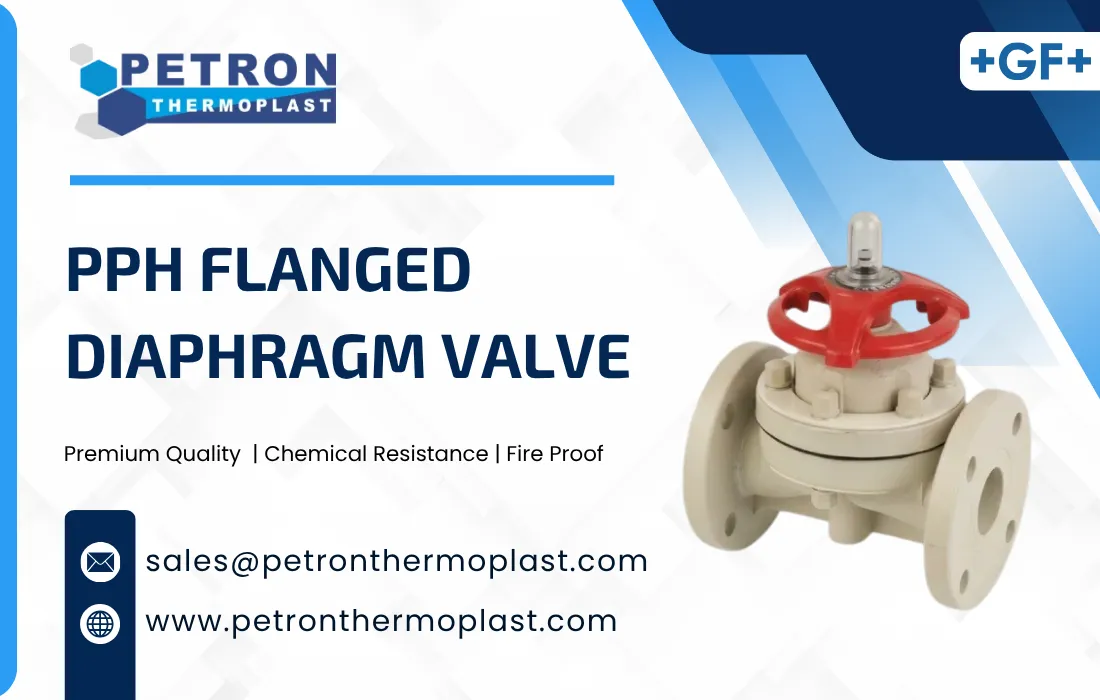 PPH Flanged Diaphragm Valve Graphics
