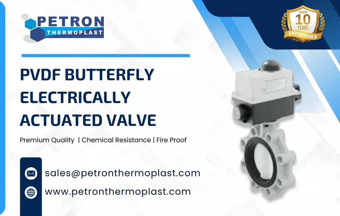PVDF Butterfly Electrically Actuated Valve Graphics