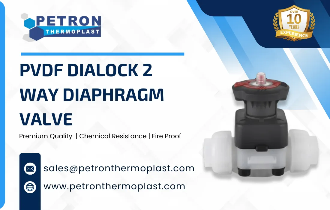 PVDF Dialock 2 Way Diaphragm Valve Graphics