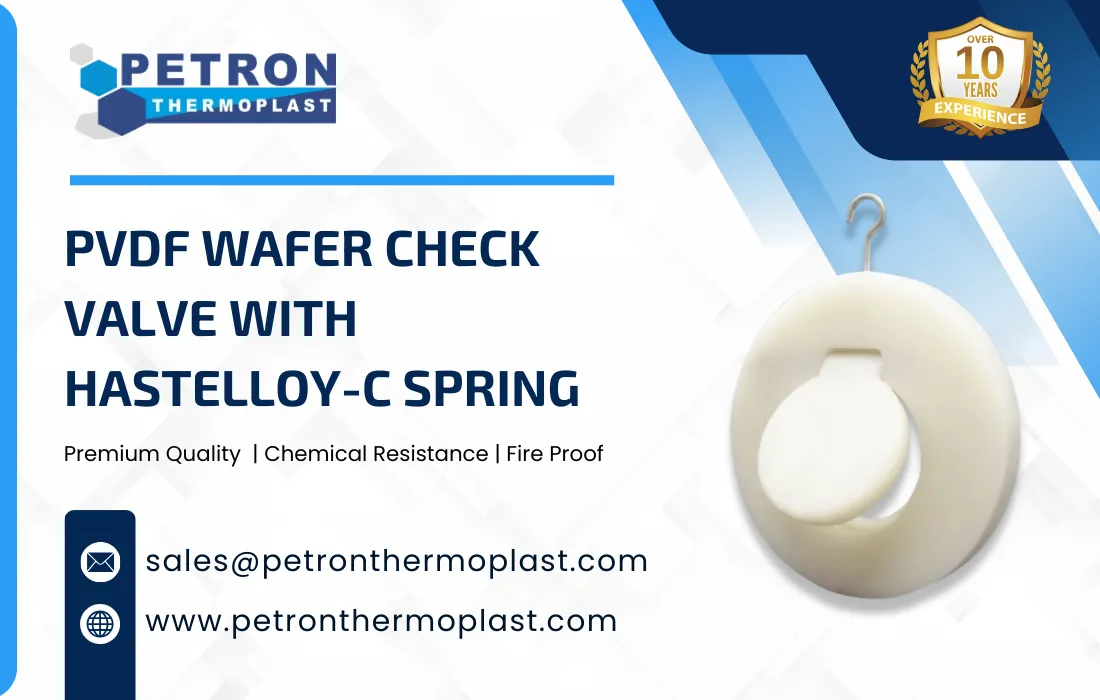 PVDF Wafer Check Valve with Hastelloy-C Spring Graphics