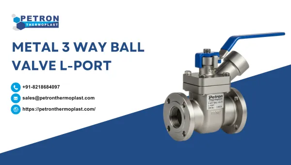 Metal 3 Way Ball Valve L-Port Graphics