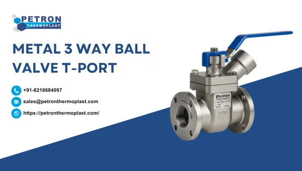Metal 3 Way Ball Valve T-Port Graphics