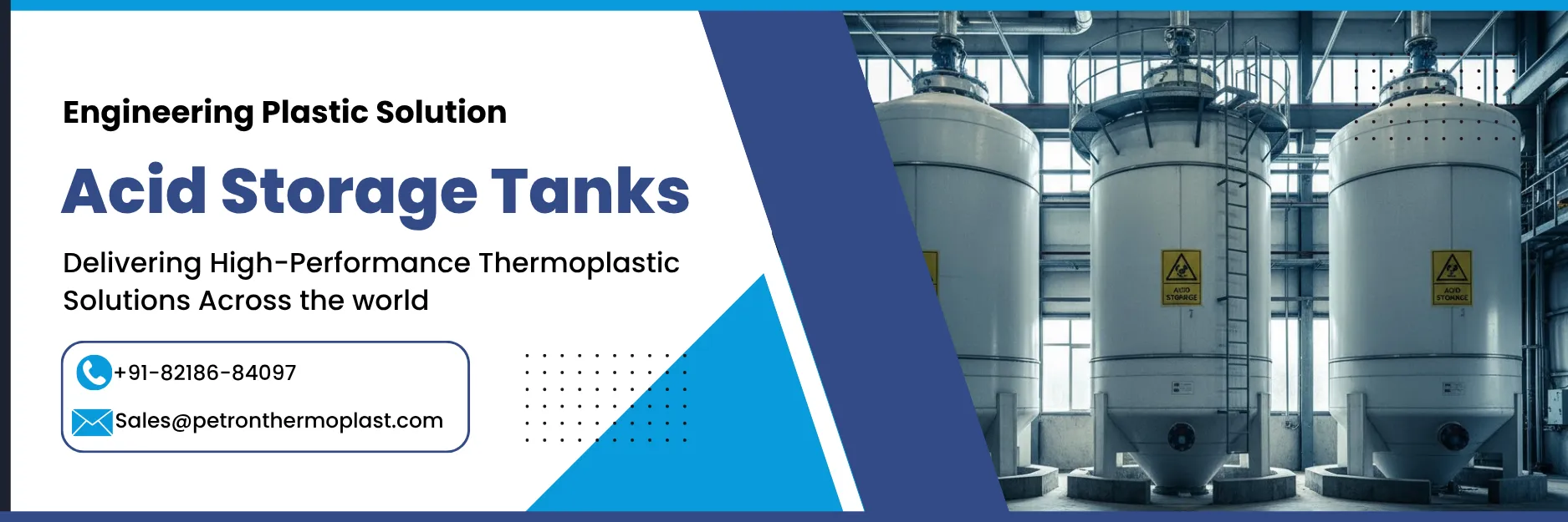 Acid Storage Chemical Tanks Banner Image Graphics