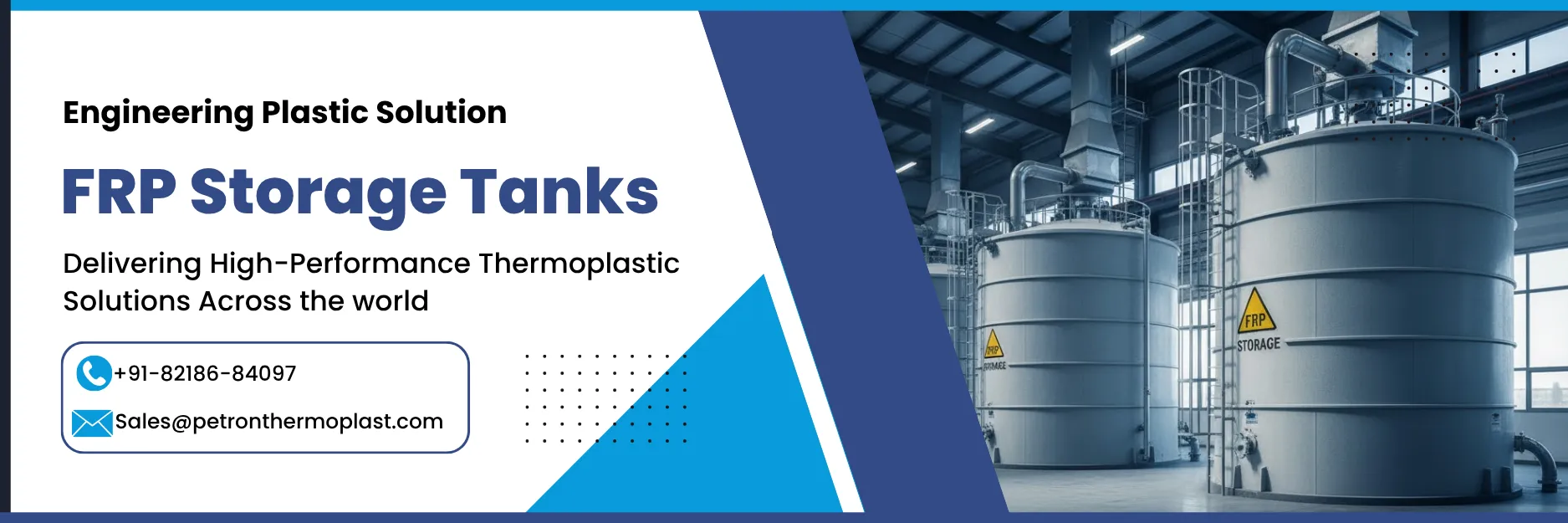 FRP Storage Chemical Tanks Banner Image Graphics
