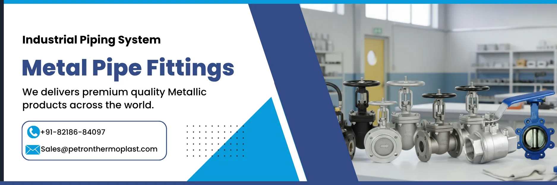 Metal Pipe Fittings Banner Image Graphics