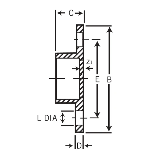 ABS-Flange-Full-Face-Drilled-ANSI-150-Drawing