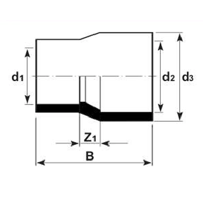 PVDF-Reducer-Coupler-or-socket-Diagram