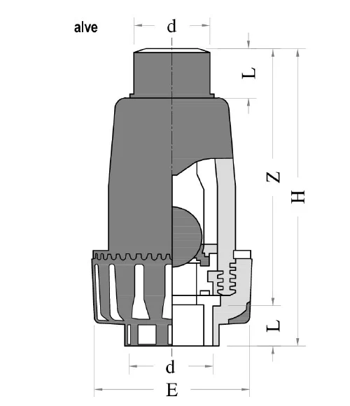 PVDF-check-Valve-Drawing