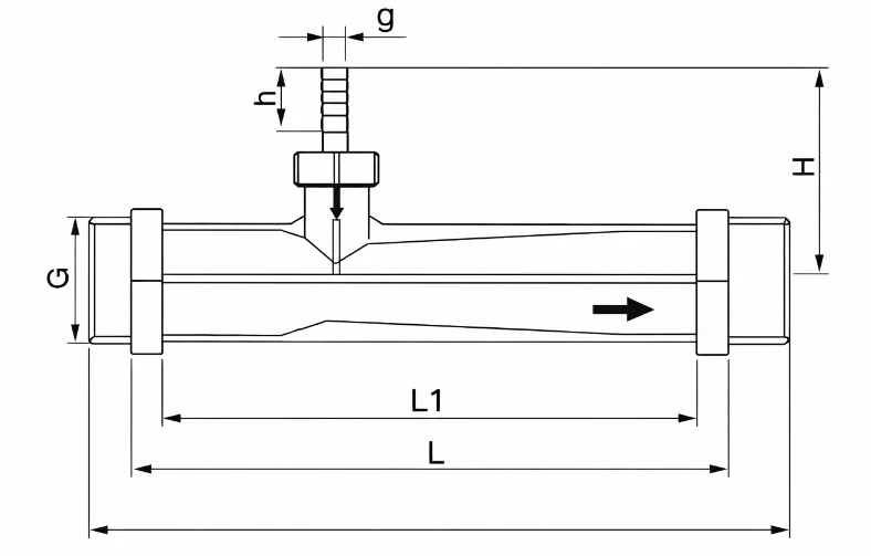 UPVC Venturi Injector Diagram