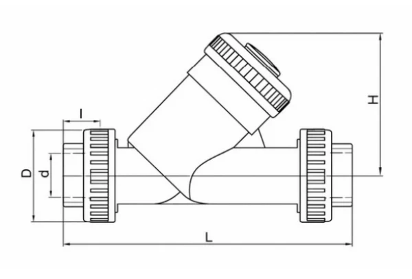 UPVC Y Strainer Diagram image
