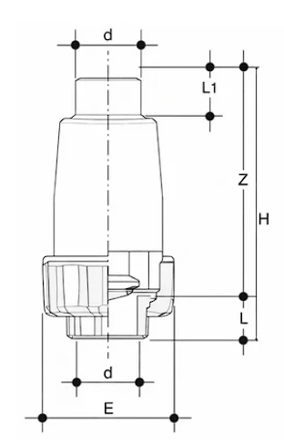 CPVC Foot Valve chart