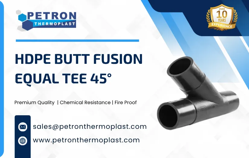 HDPE Butt Fusion Equal Tee 45° Graphics