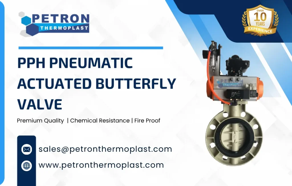PPH Pneumatic Actuated Butterfly Valve Graphics