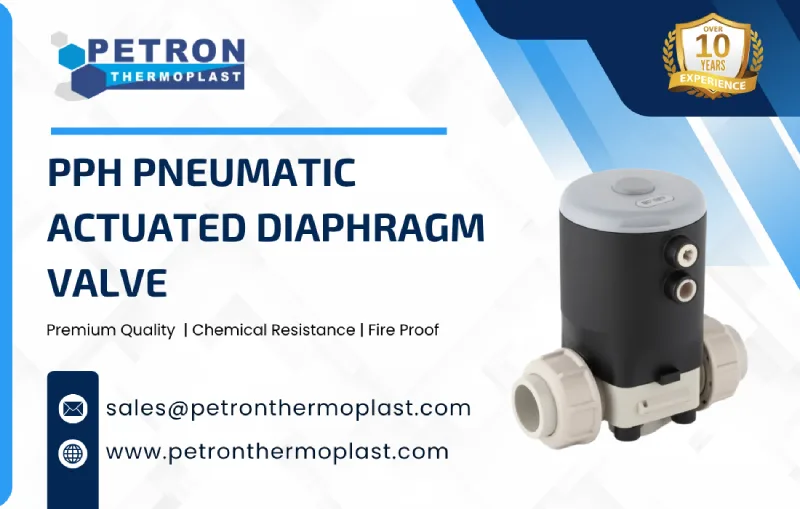 PPH Pneumatic Actuated Diaphragm Valve Graphics